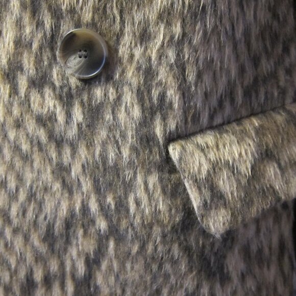 & OTHER STORIES DOUBLE BREASTED WOOL SNAKE PRINT LONG COAT PARIS ATELIER - Picture 9 of 14